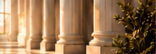 Warm light across elegant architectural columns